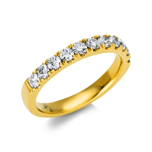 Memoire halb Ring  18kt Gelbgold mit 0,71ct Diamanten