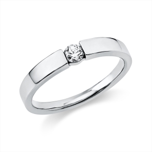 Solitaire Ring  14kt Gelbgold mit 0,15ct Diamanten