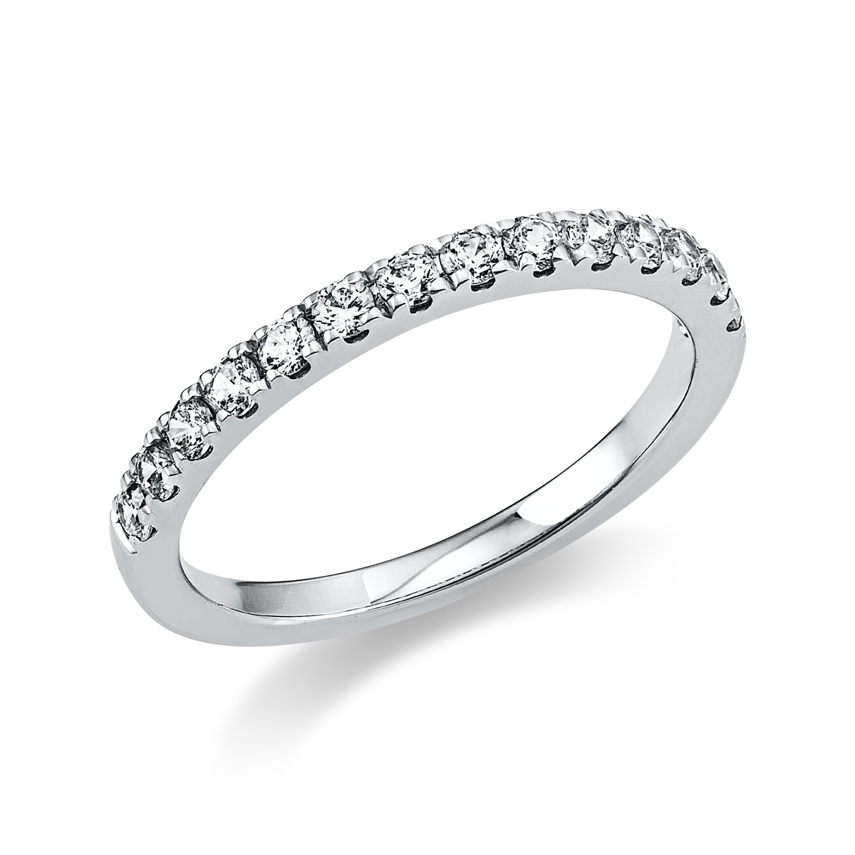 Memoire halb Ring  950PL Platin mit 0,42ct Diamanten