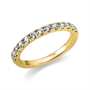 Memoire halb Ring  14kt Gelbgold mit 0,52ct Diamanten