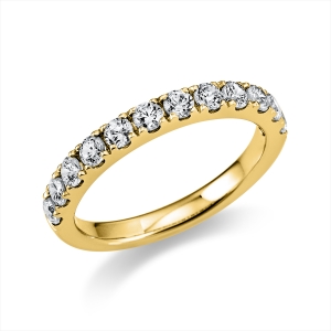 Memoire halb Ring  14kt Gelbgold mit 0,78ct Diamanten