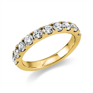 Memoire halb Ring  14kt Gelbgold mit 1,09ct Diamanten