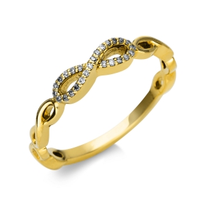 Ring  18kt Gelbgold mit 0,07ct Diamanten