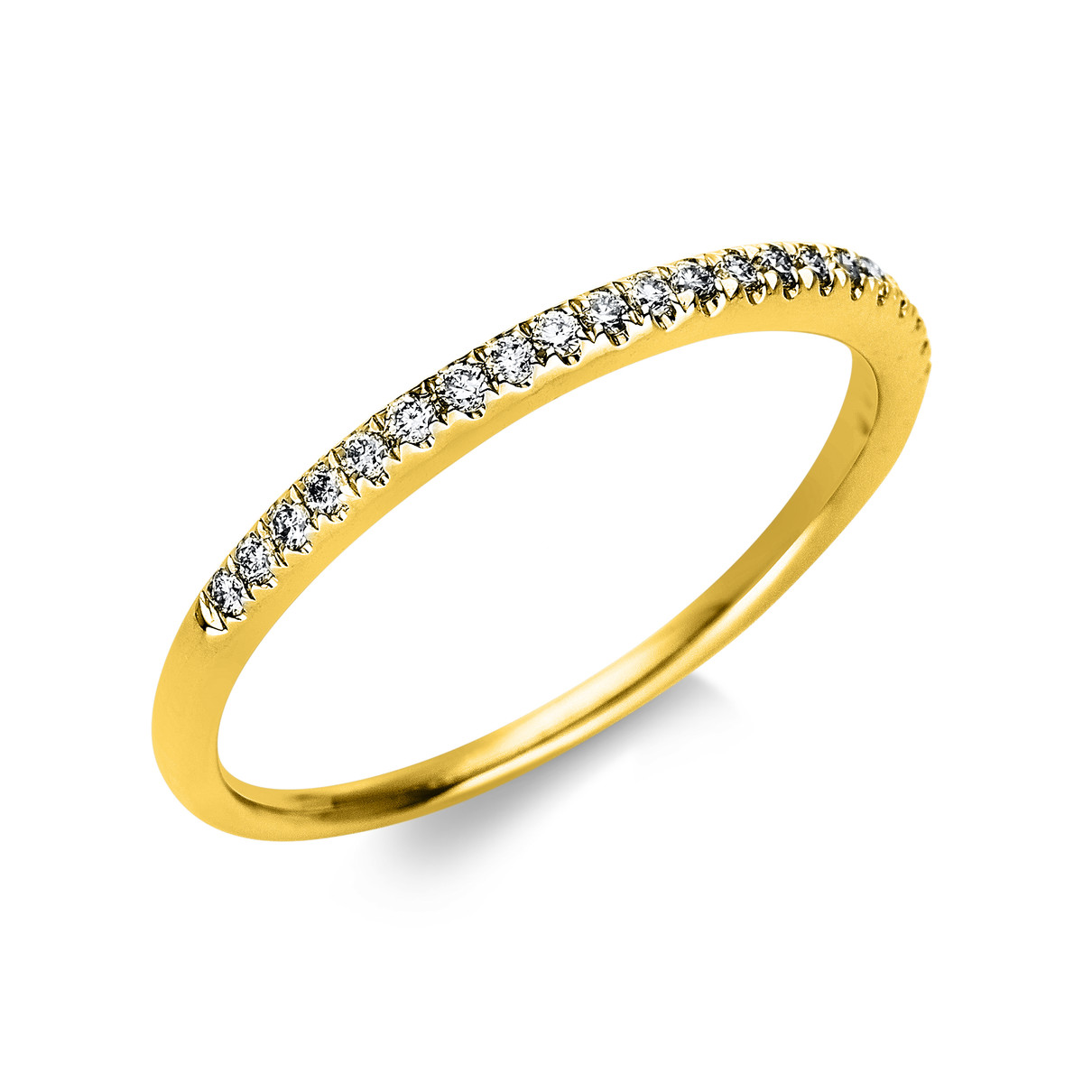 Memoire halb Ring  18kt Gelbgold mit 0,25ct Diamanten