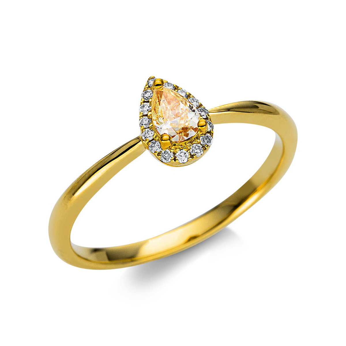 Ring  18kt Gelbgold mit 0,26ct Diamanten