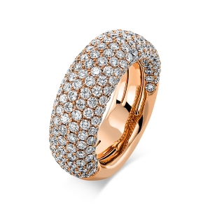 Pavé Ring  18kt Gelbgold mit 3,84ct Diamanten