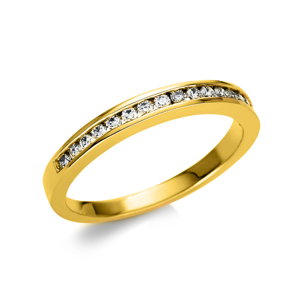 Memoire halb Ring  18kt Gelbgold mit 0,24ct Diamanten