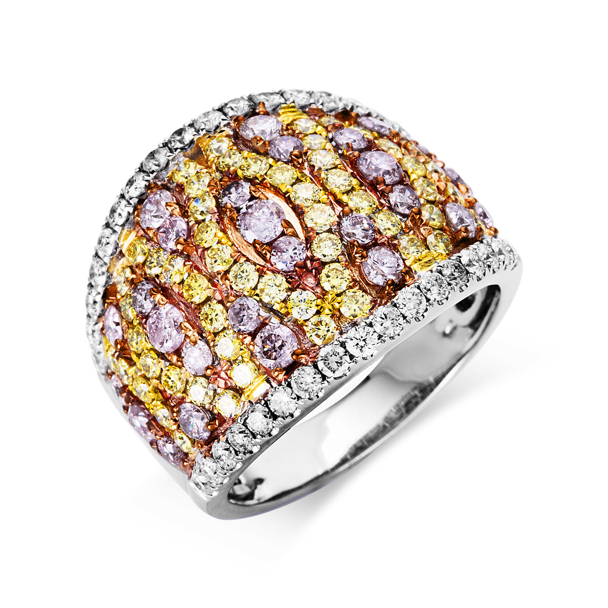 Ring  18kt Weißgold / Gelbgold / Rotgold mit 2,42ct Diamanten