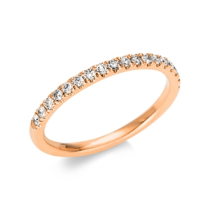 Memoire halb Ring  18kt Rotgold mit 0,25ct Diamanten