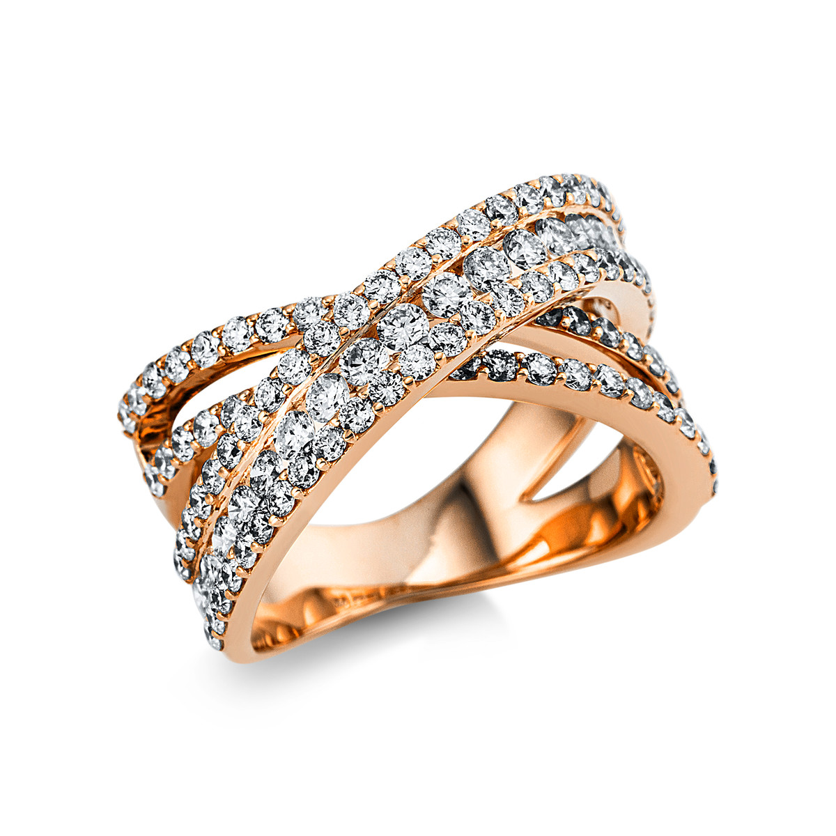 Ring  18kt Rotgold mit 1,14ct Diamanten