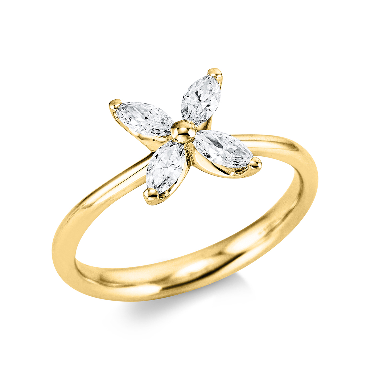 Ring  18kt Gelbgold mit 0,55ct Diamanten