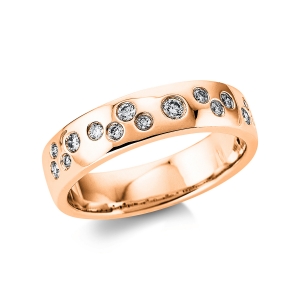 Ring  18kt Rotgold mit 0,25ct Diamanten