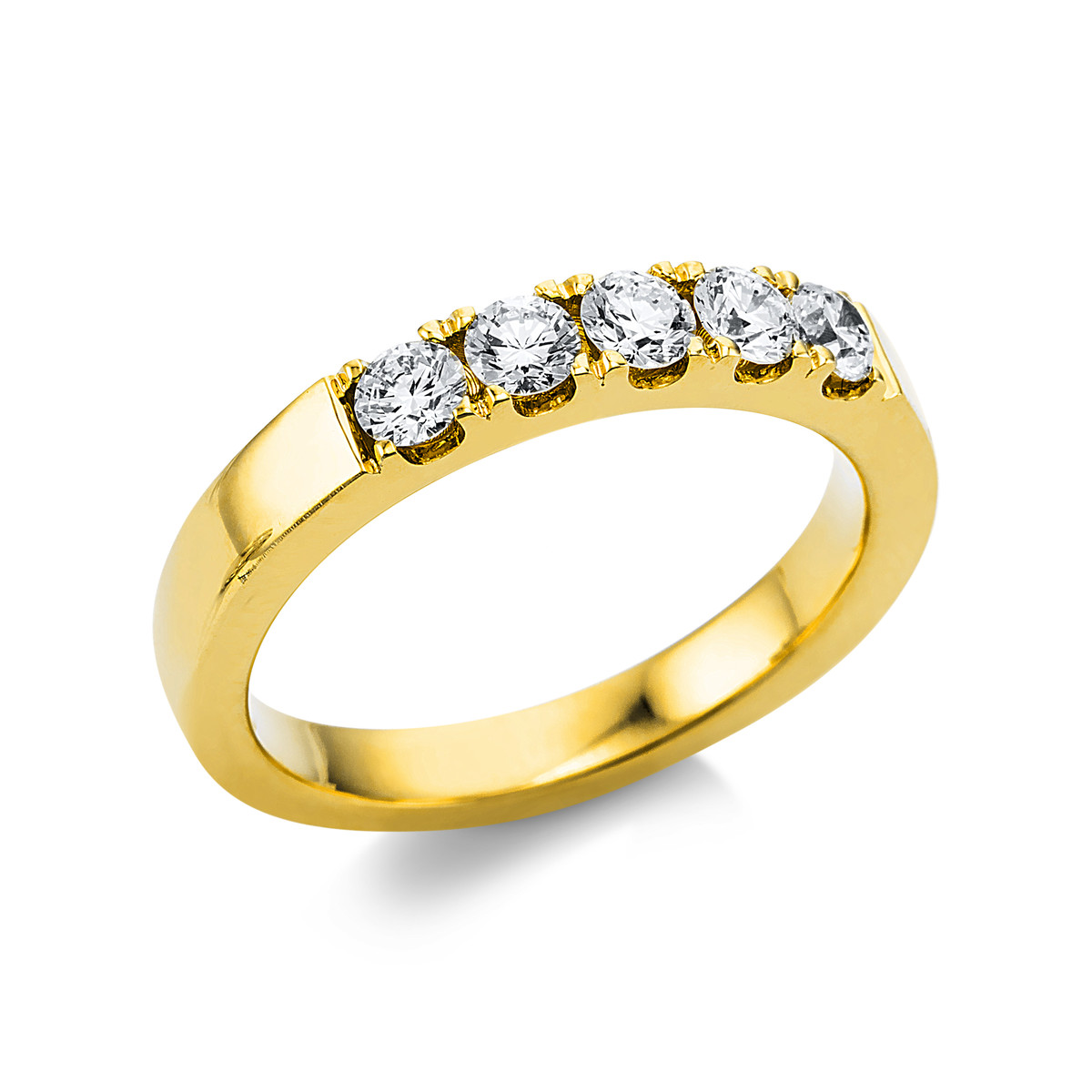 Memoire halb Ring  18kt Gelbgold mit 0,55ct Diamanten