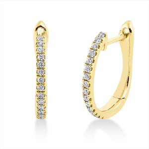 Creolen  18kt Gelbgold mit 0,15ct Diamanten