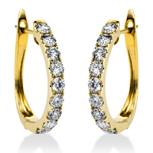 Creolen  14kt Gelbgold mit 2,00ct Diamanten