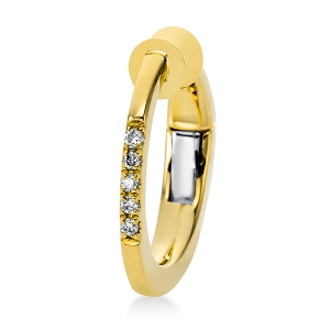 Ohrschmuck  18kt Gelbgold Ohrmanschette mit 0,03ct Diamanten