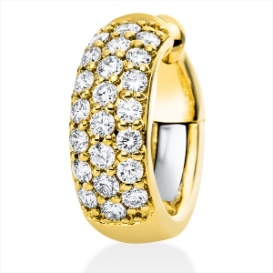 Pavé Ohrschmuck  18kt Gelbgold / Weißgold Ohrmanschette mit 0,38ct Diamanten