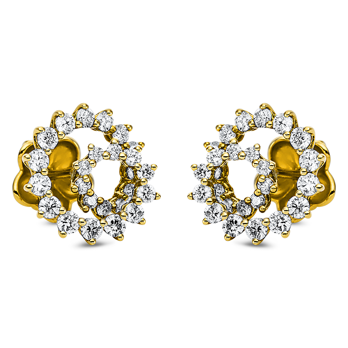 Ohrstecker  18kt Gelbgold mit 0,90ct Diamanten