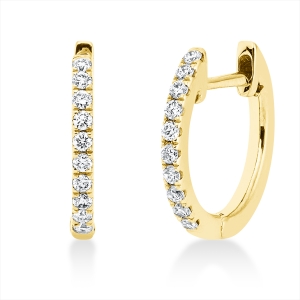 Creolen  18kt Gelbgold mit 0,14ct Diamanten