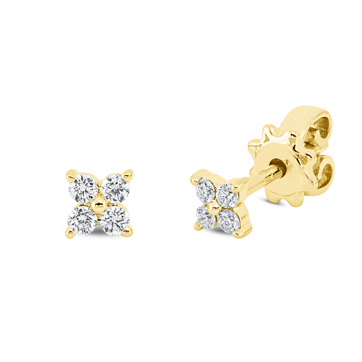 Ohrstecker  18kt Gelbgold mit 0,12ct Diamanten