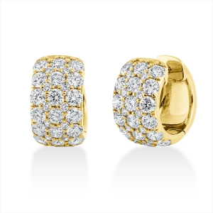 Creolen  18kt Gelbgold mit 2,90ct Diamanten