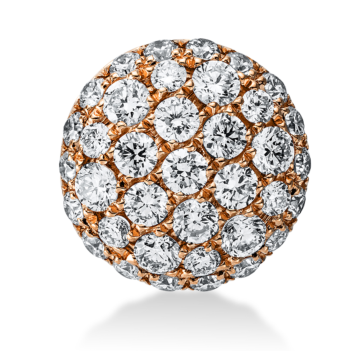 Pavé Anhänger  18kt Rotgold mit 0,49ct Diamanten