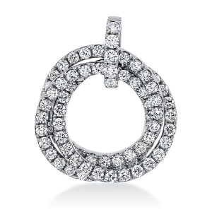 Pavé Anhänger  18kt Weißgold mit 0,93ct Diamanten