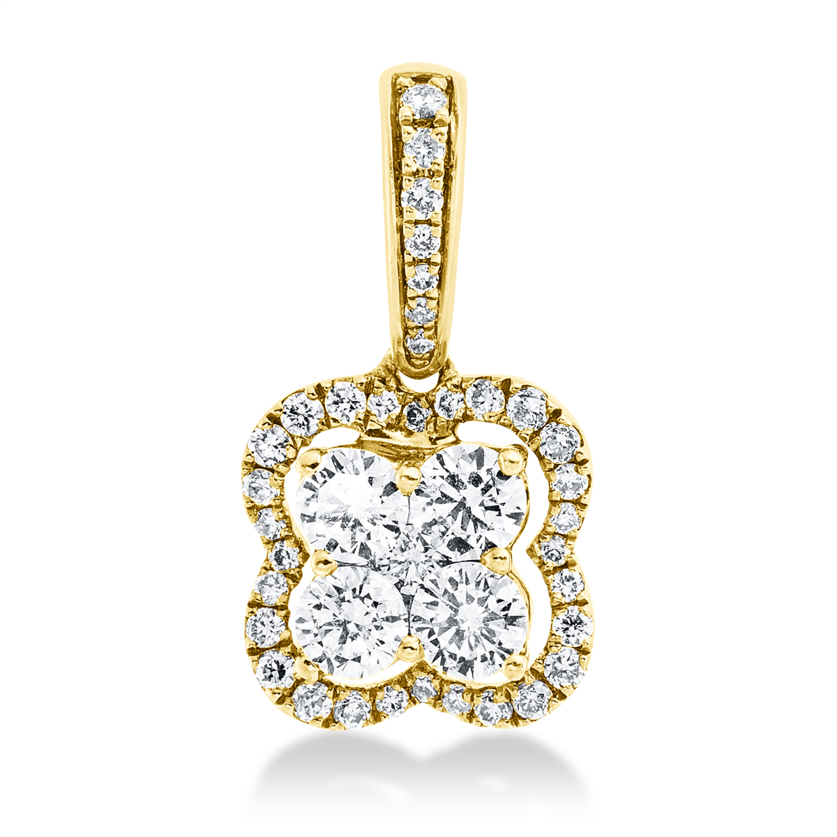 Anhänger  18kt Gelbgold mit Öse mit 0,66ct Diamanten