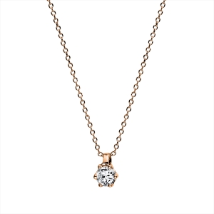 Solitaire Collier 6er-Krappe 14kt Gelbgold mit 0,10ct Diamanten