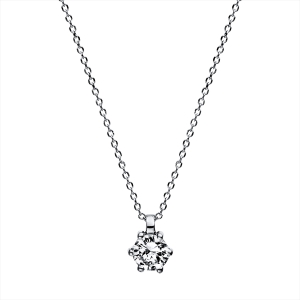 Solitaire Collier 6er-Krappe 18kt Rotgold mit 0,20ct Diamanten