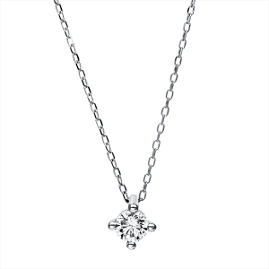 Solitaire Collier 4er-Krappe 18kt Weißgold GIA7488722856 mit 0,30ct Diamanten