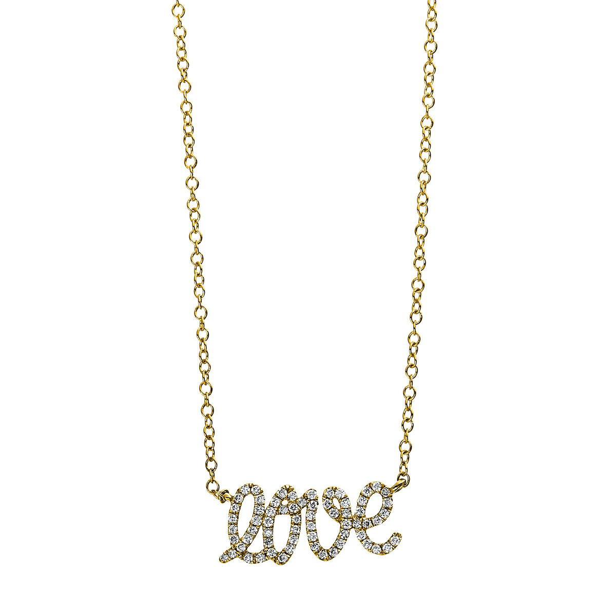 Collier  18kt Gelbgold  Liebe mit 0,14ct Diamanten