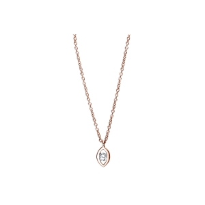 Solitaire Collier  14kt Rotgold mit 0,08ct Diamanten