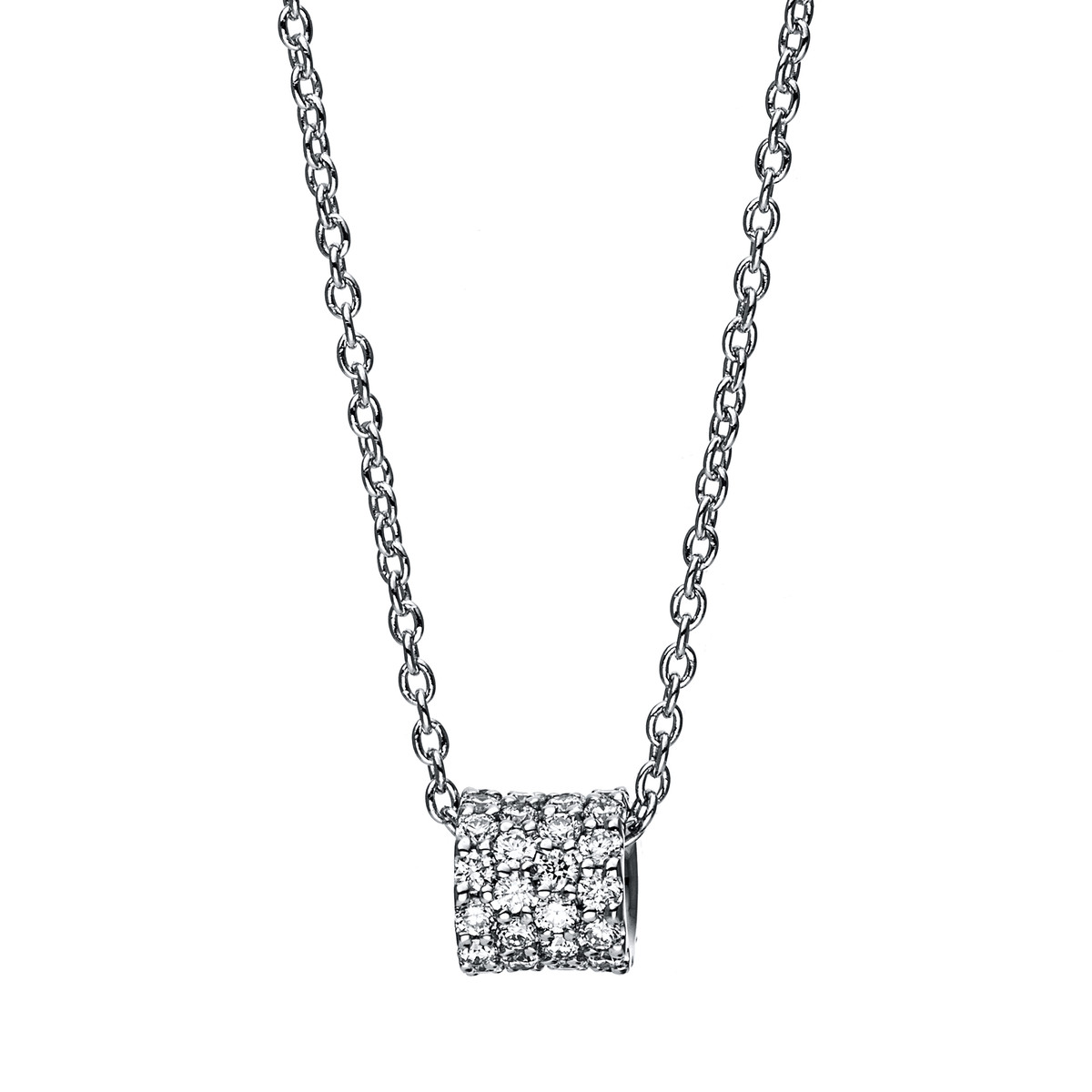 Collier  18kt Weißgold mit 0,22ct Diamanten