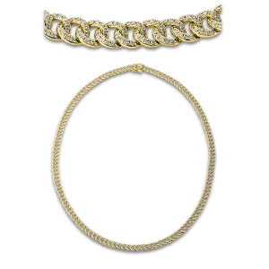 Tenniscollier  18kt Gelbgold mit 3,90ct Diamanten