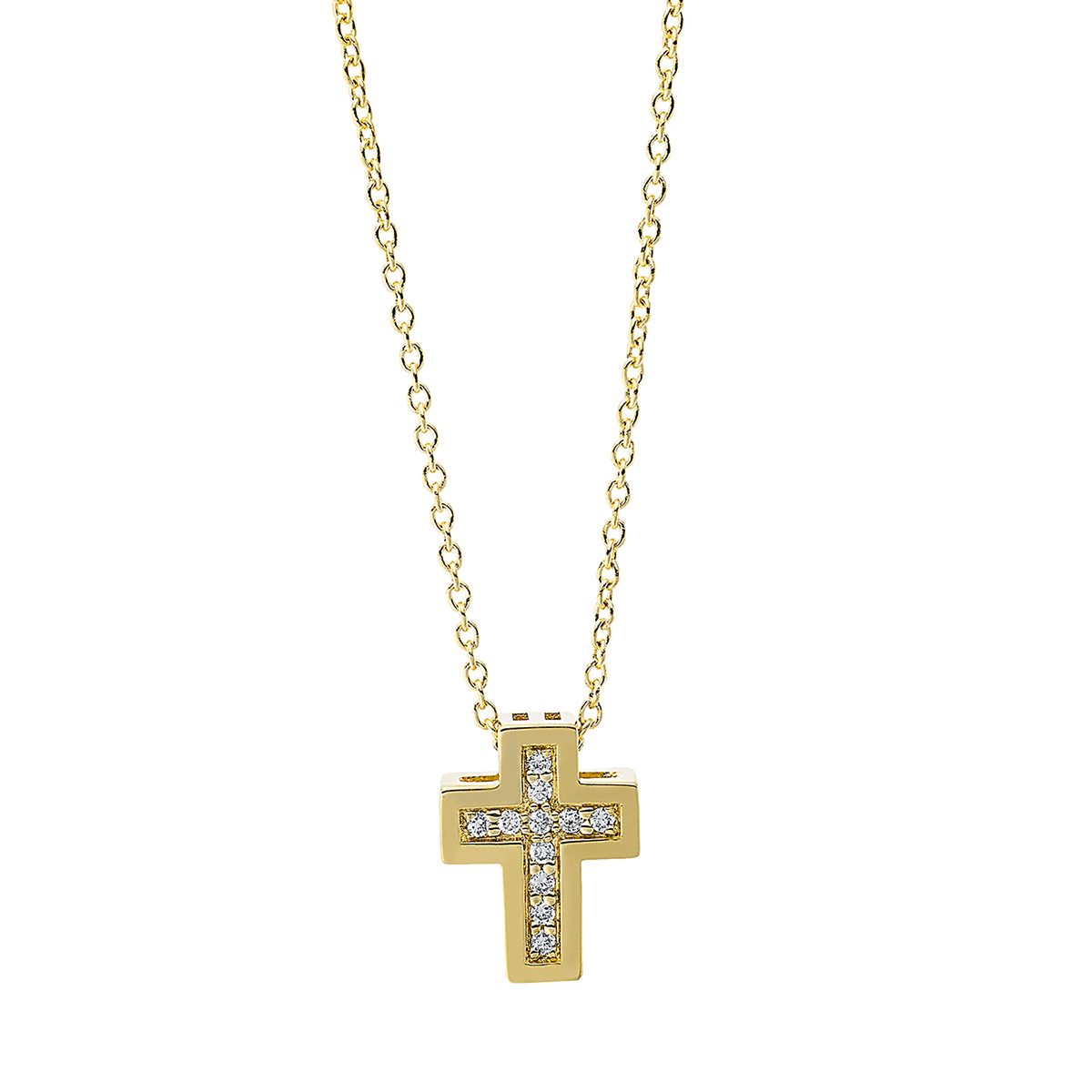 Collier 18 kt GG Kreuz