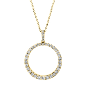 Collier 18 kt GG Kreis, mit ZÖ 42 cm