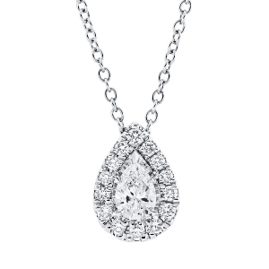 Solitaire Collier  18kt Weißgold mit 0,54ct Diamanten