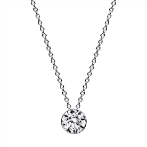 Solitaire Collier Zarge 950PL Platin mit 0,20ct Diamanten