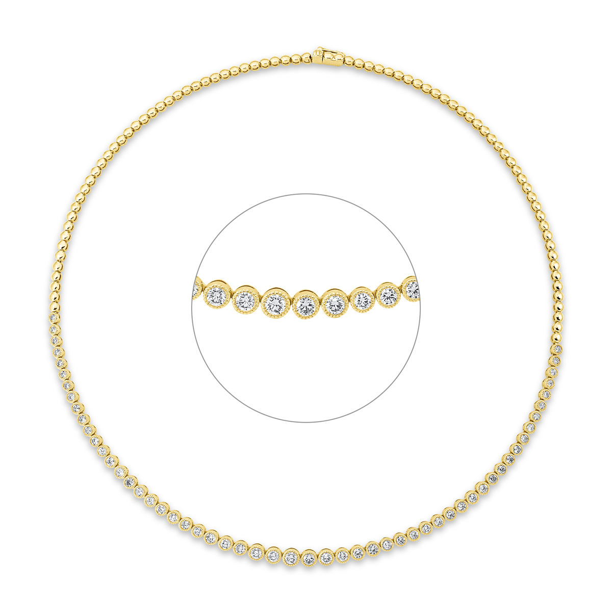 Collier Zarge 18kt Gelbgold mit 3,01ct Diamanten