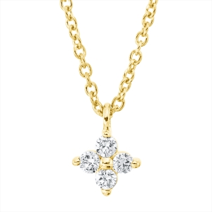 Collier  18kt Gelbgold mit ZÖ 42 cm mit 0,06ct Diamanten