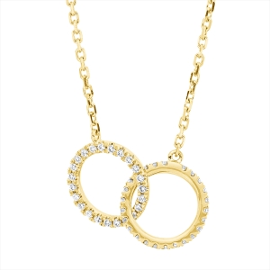 Collier 18 kt GG, mit ZÖ 40,6 cm & 43,2 cm