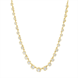 Collier  18kt Gelbgold mit ZÖ 38 cm & 40,6 cm mit 0,99ct Diamanten