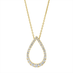 Collier  18kt Gelbgold  Tropfen mit 0,52ct Diamanten