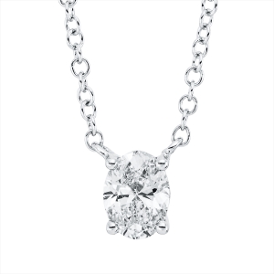 Solitaire Collier  18kt Weißgold mit 0,50ct Diamanten