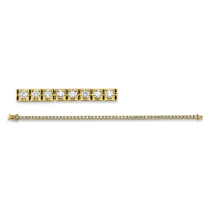 Tennisarmband 4er-Krappe 18kt Gelbgold mit 2,00ct Diamanten