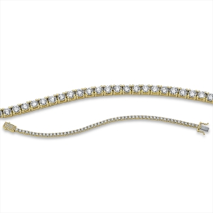 Tennisarmband  18kt Gelbgold mit 5,53ct Diamanten