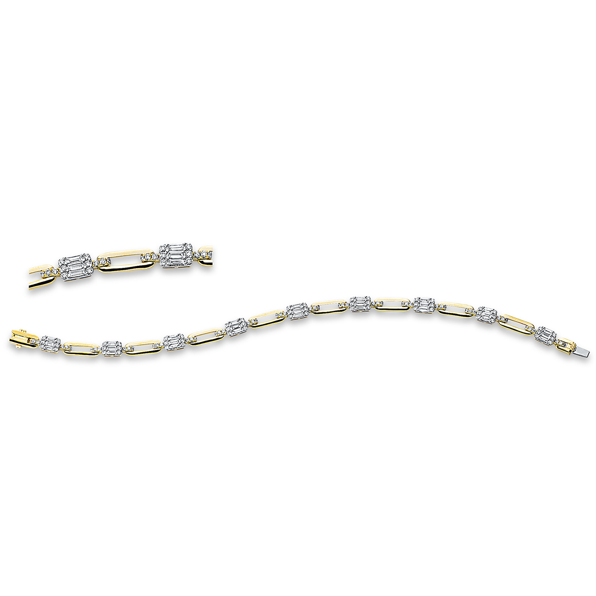 Armband  18kt Gelbgold / Weißgold mit 2,15ct Diamanten