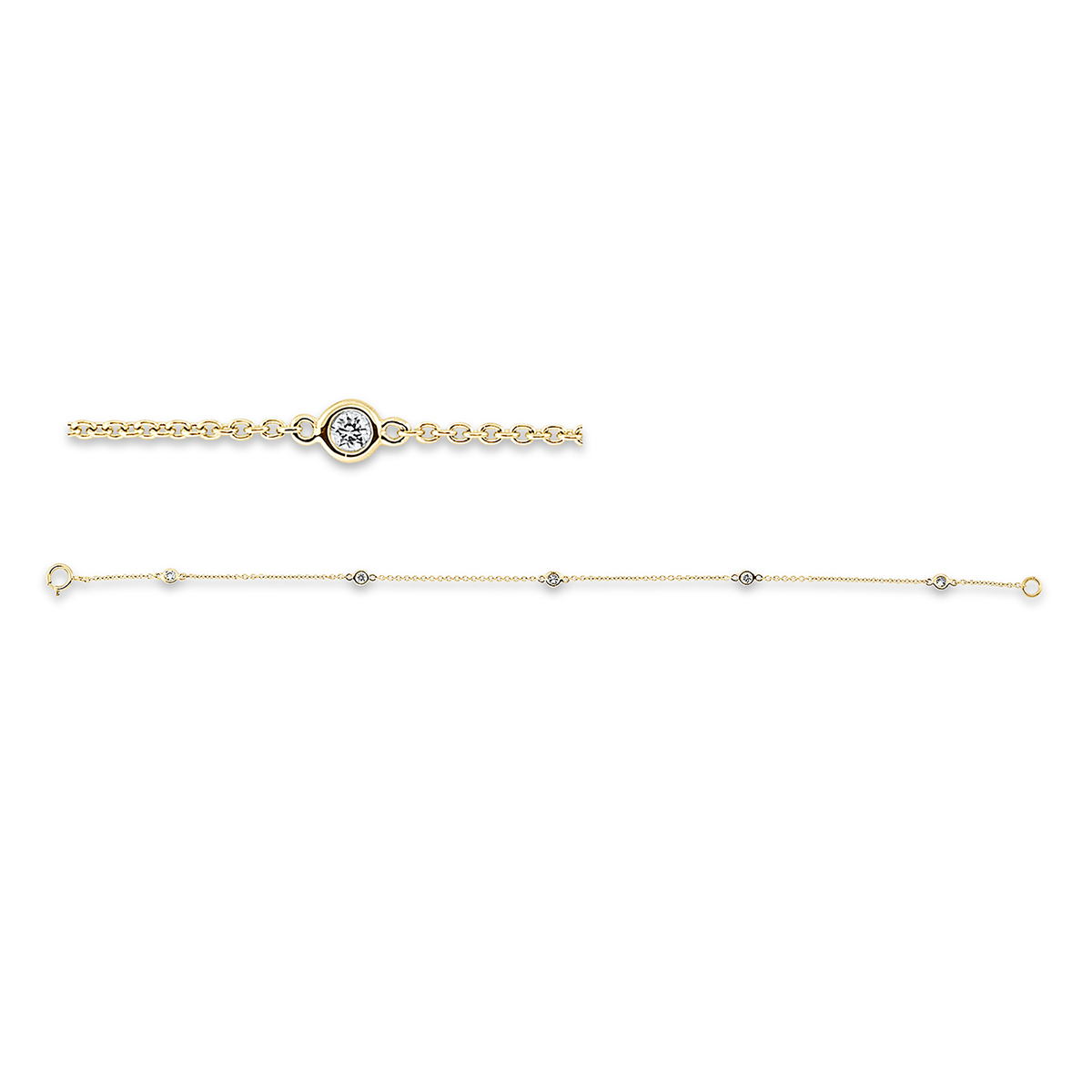 Armband  18kt Gelbgold mit 0,14ct Diamanten