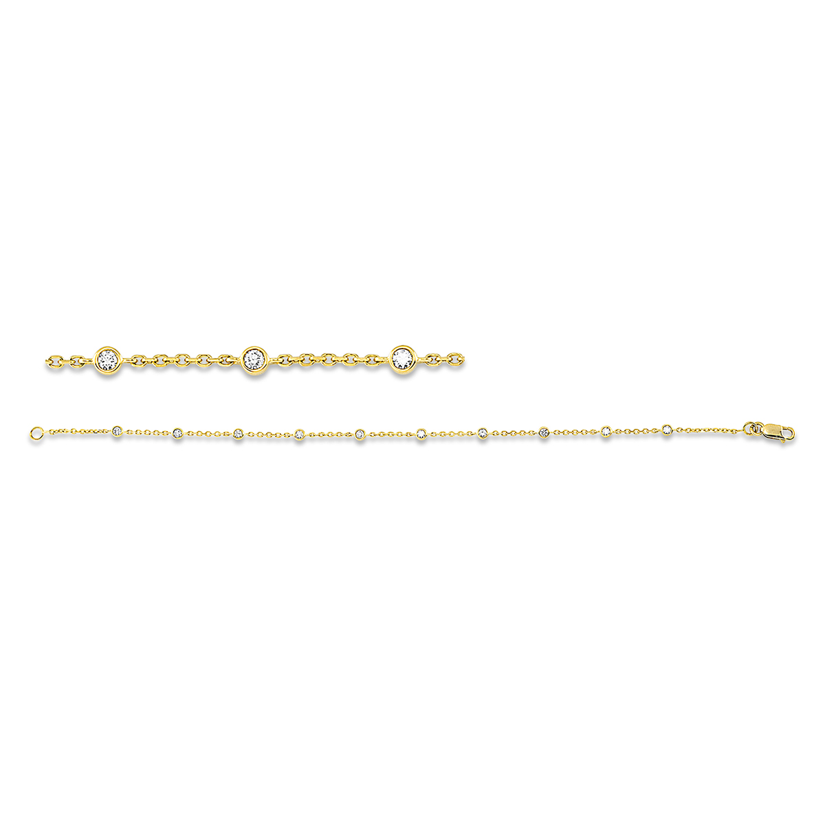 Armband  18kt Gelbgold mit 0,29ct Diamanten